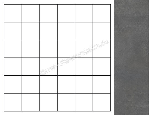  La Fabbrica Ava Skyline Antracite 30x30 cm Mosaik 5x5 Matt Eben Naturale 082189 | 544069