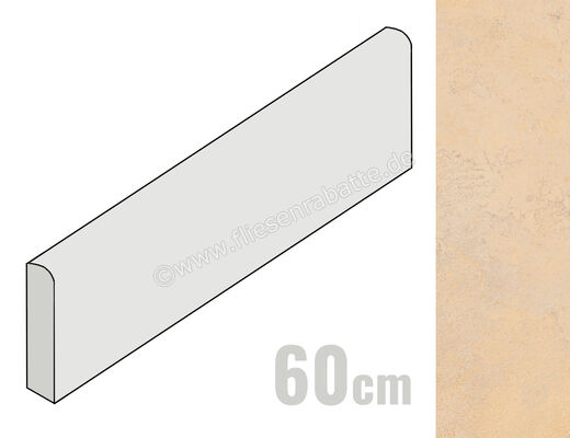  La Fabbrica Ava Royal Stone Royal Stone 9.5x60 cm Sockel Matt Strukturiert Naturale 122020 | 544684