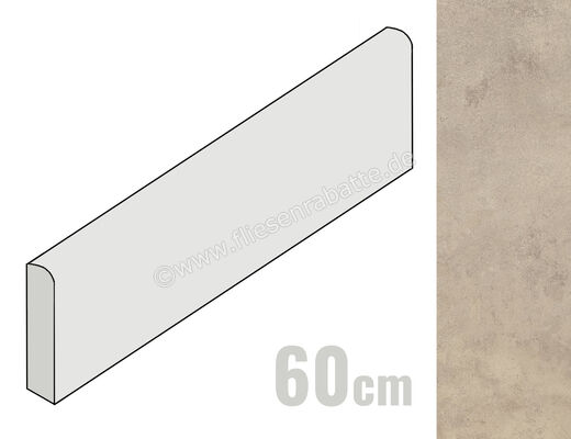  La Fabbrica Ava Hurban Beige 7x60 cm Sockel Matt Eben Naturale 177112 | 546103