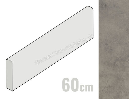  La Fabbrica Ava Hurban Gray 7x60 cm Sockel Matt Eben Naturale 177113 | 546127