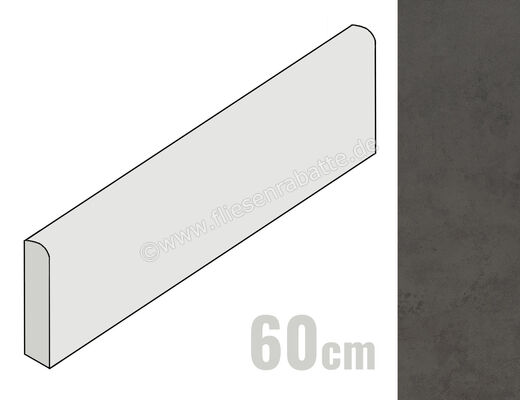  La Fabbrica Ava Hurban Graphite 7x60 cm Sockel Matt Eben Naturale 177114 | 546130