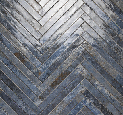  La Fabbrica Ava Kist Lux Dark Blue Lux 4.8x45 cm Wandfliese Glänzend Strukturiert Glossy 264022 | 546310