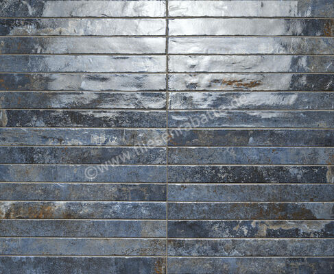  La Fabbrica Ava Kist Lux Dark Blue Lux 4.8x45 cm Wandfliese Glänzend Strukturiert Glossy 264022 | 546313