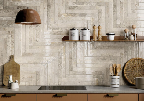  La Fabbrica Ava Kist Lux Ivory Lux 4.8x45 cm Wandfliese Glänzend Strukturiert Glossy 264032 | 546325