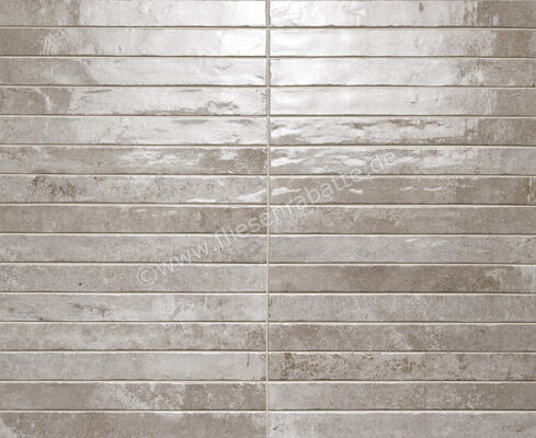  La Fabbrica Ava Kist Lux Light Grey Lux 4.8x45 cm Wandfliese Glänzend Strukturiert Glossy 264052 | 546343