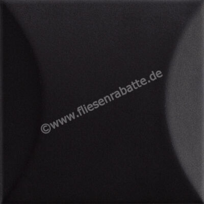  La Fabbrica Ava UP Black 10x10 cm Wandfliese Cuscino Glänzend Eben Glossy 192052 | 546607
