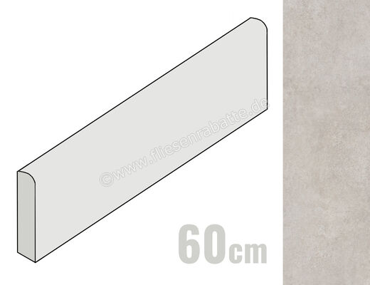  La Fabbrica Ava Space Cement 7x60 cm Sockel Matt Eben Naturale 106067 | 546895