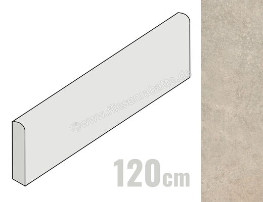  La Fabbrica Ava Space Bone 6.5x120 cm Sockel Matt Eben Naturale 106061 | 546907