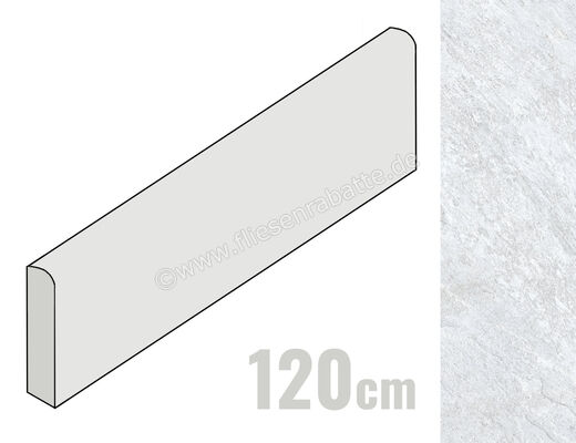  La Fabbrica Ava Storm Salt 6.5x120 cm Sockel Matt Eben Naturale 117095 | 547228