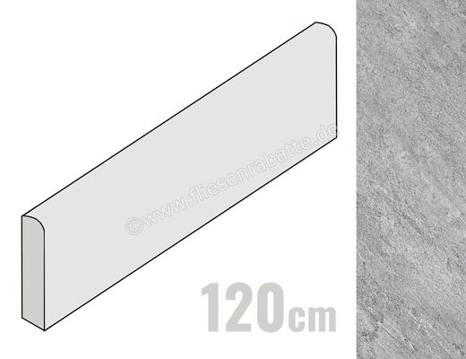  La Fabbrica Ava Storm Fog 6.5x120 cm Sockel Matt Eben Naturale 117097 | 547234