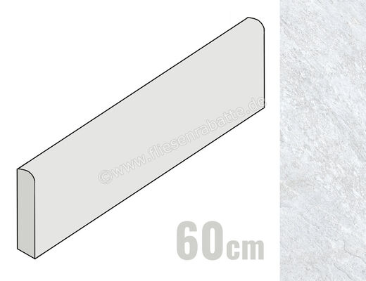  La Fabbrica Ava Storm Salt 9.5x60 cm Sockel Matt Eben Naturale 117101 | 547240