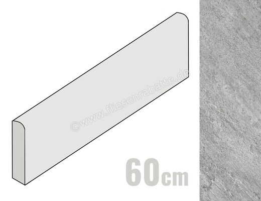  La Fabbrica Ava Storm Fog 9.5x60 cm Sockel Matt Eben Naturale 117103 | 547246