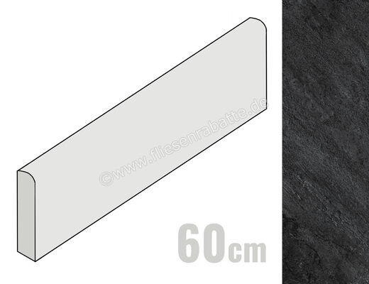 La Fabbrica Ava Storm Dark 9.5x60 cm Sockel Matt Eben Naturale 117104 | 547249