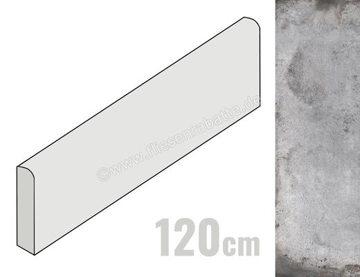  La Fabbrica Ava Lascaux Naxa 6.5x120 cm Sockel Glänzend Eben Lappato 089191 | 548170