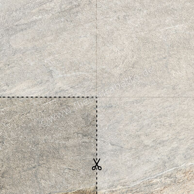  Villeroy & Boch Montagne Garden Silver Warm 40x40x2 cm Terrassenplatte Schnittmuster Matt Strukturiert VilbostonePlus 2886 RC70 0 SM | 549154