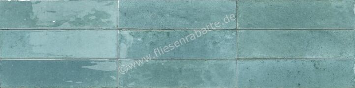  Dune Ceramica Agadir Turquesa 7x28 cm Wandfliese Glänzend Strukturiert Gloss 189221 | 549391