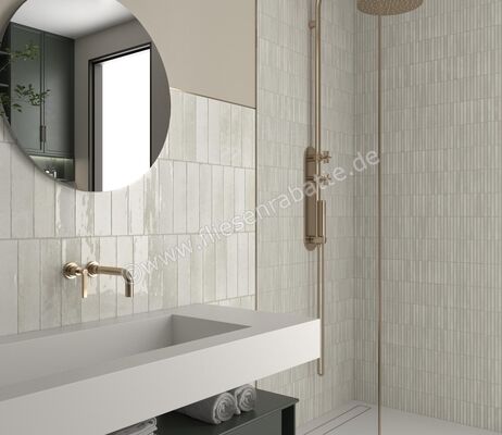  Dune Ceramica Agadir Ivory 7x28 cm Wandfliese Glänzend Strukturiert Gloss 189222 | 549400
