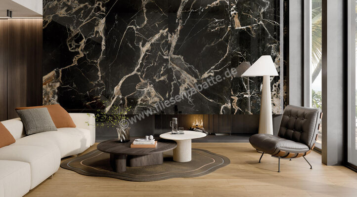  La Fabbrica Ava Black Gold Black Gold 60x120 cm Bodenfliese / Wandfliese Matt Eben Naturale 276101 | 549949