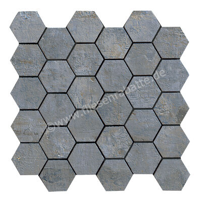 La Fabbrica Ava Artile Ocean Blue 30x30 cm Mosaik Esagona Matt Strukturiert Naturale 156336 | 550030