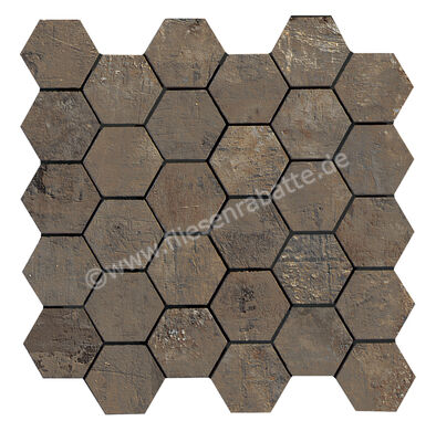  La Fabbrica Ava Artile Copper 30x30 cm Mosaik Esagona Matt Strukturiert Naturale 156334 | 550036
