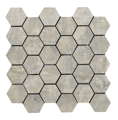  La Fabbrica Ava Artile Greige 30x30 cm Mosaik Esagona Matt Strukturiert Naturale 156332 | 550042