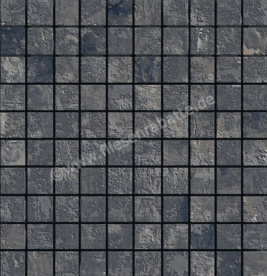  La Fabbrica Ava Artile Black Gold 30x30 cm Mosaik 2,5x2,5 Matt Strukturiert Naturale 156321 | 550063