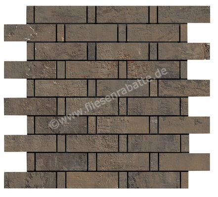  La Fabbrica Ava Artile Copper 30x30 cm Mosaik Muretto Matt Strukturiert Naturale 156314 | 550072