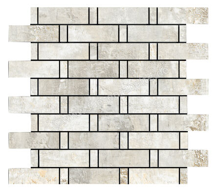  La Fabbrica Ava Artile Ivory 30x30 cm Mosaik Muretto Matt Strukturiert Naturale 156313 | 550075