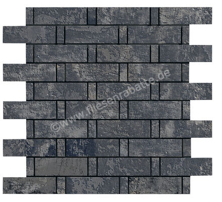  La Fabbrica Ava Artile Black Gold 30x30 cm Mosaik Muretto Matt Strukturiert Naturale 156311 | 550081