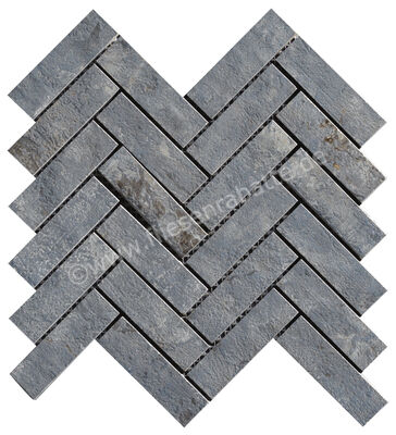  La Fabbrica Ava Artile Ocean Blue 30x30 cm Mosaik Spina Di Pesce Matt Strukturiert Naturale 156306 | 550084