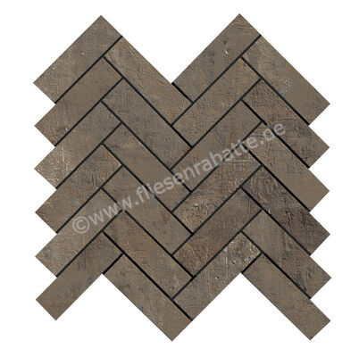  La Fabbrica Ava Artile Copper 30x30 cm Mosaik Spina Di Pesce Matt Strukturiert Naturale 156304 | 550090