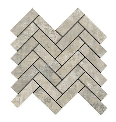  La Fabbrica Ava Artile Greige 30x30 cm Mosaik Spina Di Pesce Matt Strukturiert Naturale 156302 | 550096