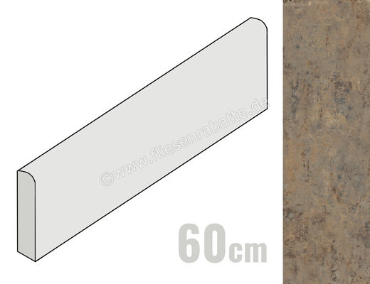  La Fabbrica Ava Artile Copper 7x60 cm Sockel Matt Strukturiert Naturale 156104 | 550468