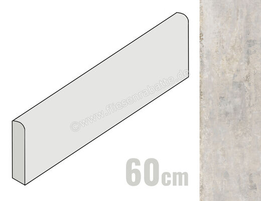  La Fabbrica Ava Artile Greige 7x60 cm Sockel Matt Strukturiert Naturale 156102 | 550474
