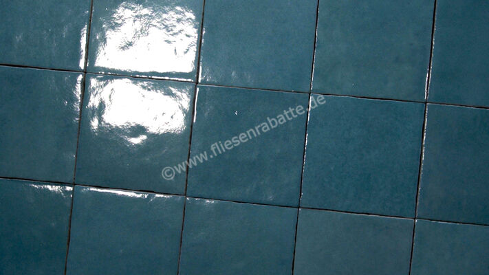  Marazzi Zellige Petrolio 10x10 cm Decor Wand Glossy Leicht Strukturiert Lux M5P6 | 550597