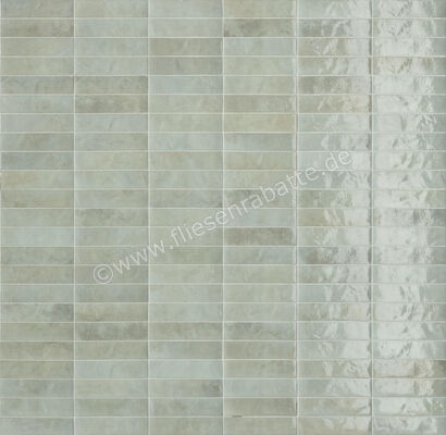  Marca Corona Miniature Soda Soda Verde Perla 6x24 cm Wandfliese Matt Strukturiert Lucido J376 | 550786