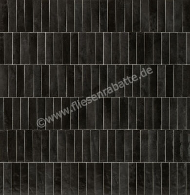  Marca Corona Miniature Soda Soda Nero Magma 6x24 cm Wandfliese Matt Strukturiert Lucido J382 | 550927