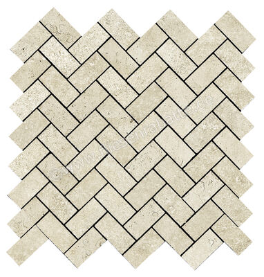  La Fabbrica Ava Pierres Des Chateaux Fontainebleau 30x30 cm Mosaik Spina di pesce Matt Eben Naturale 158313 | 551416