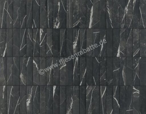  Marca Corona Miniature Scultorea Dark Diamond 6x24 cm Wandfliese Matt Eben Velvet J479 | 551896