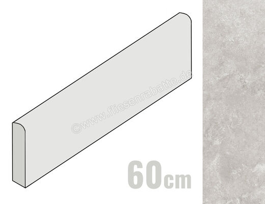  La Fabbrica Ava Chianca Otranto 7x60 cm Sockel Matt Eben Naturale 184104 | 552847