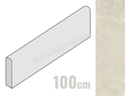  La Fabbrica Ava Chianca Ostuni 7x100 cm Sockel Matt Eben Naturale 184111 | 552850