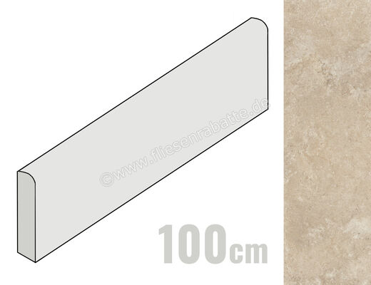  La Fabbrica Ava Chianca Cursi 7x100 cm Sockel Matt Eben Naturale 184112 | 552853
