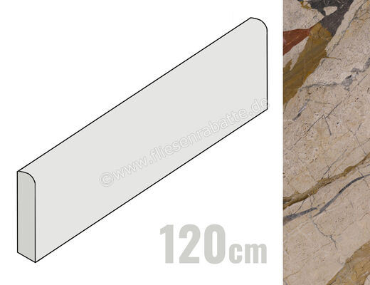  La Fabbrica Ava Breccia Sicilia Breccia Sicilia 6.5x120 cm Sockel Matt Eben Naturale 275501 | 553102