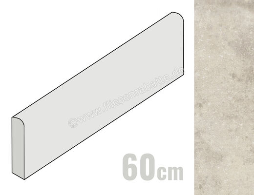  La Fabbrica Ava Cotto Del Casale Greige 7x60 cm Sockel Matt Eben Naturale 161101 | 553618