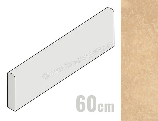  La Fabbrica Ava Cotto Del Casale Ocra 7x60 cm Sockel Matt Eben Naturale 161102 | 553621