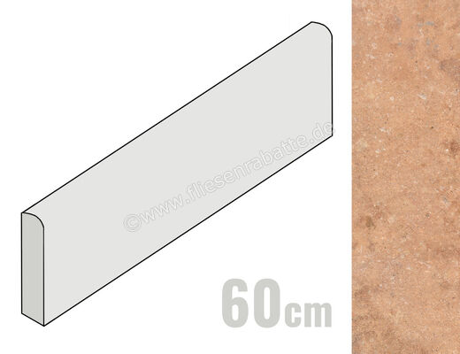  La Fabbrica Ava Cotto Del Casale Rosado 7x60 cm Sockel Matt Eben Naturale 161103 | 553624