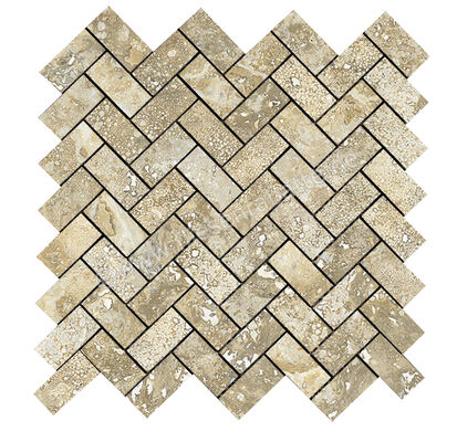  La Fabbrica Ava Imperial Tivoli 30.5x30.5 cm Mosaik Spina di pesce Matt Eben Naturale 155304 | 555700