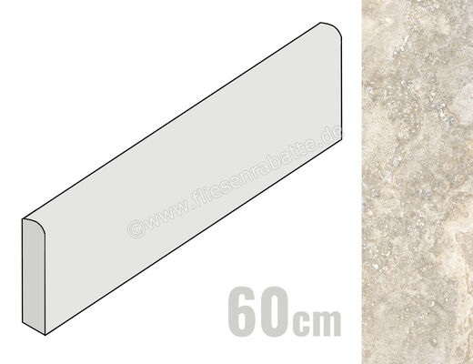  La Fabbrica Ava Imperial Tivoli 7x60 cm Sockel Matt Eben Naturale 155114 | 555982
