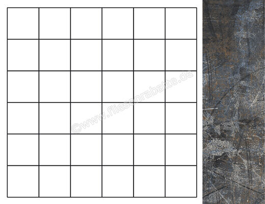  La Fabbrica Ava Scratch Dark Graffiti 30x30 cm Mosaik Matt Eben Naturale 149435 | 556678