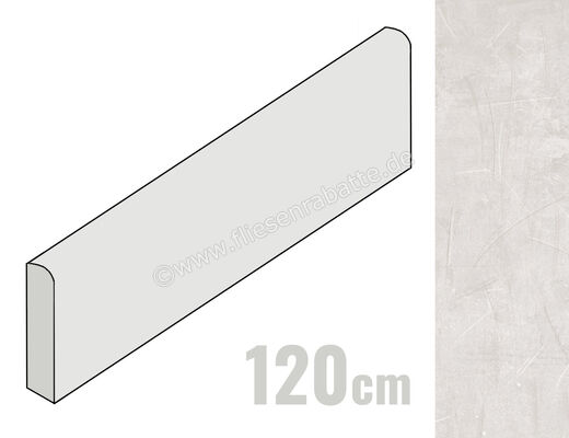  La Fabbrica Ava Scratch Milky Way 6.5x120 cm Sockel Matt Eben Naturale 149201 | 556696